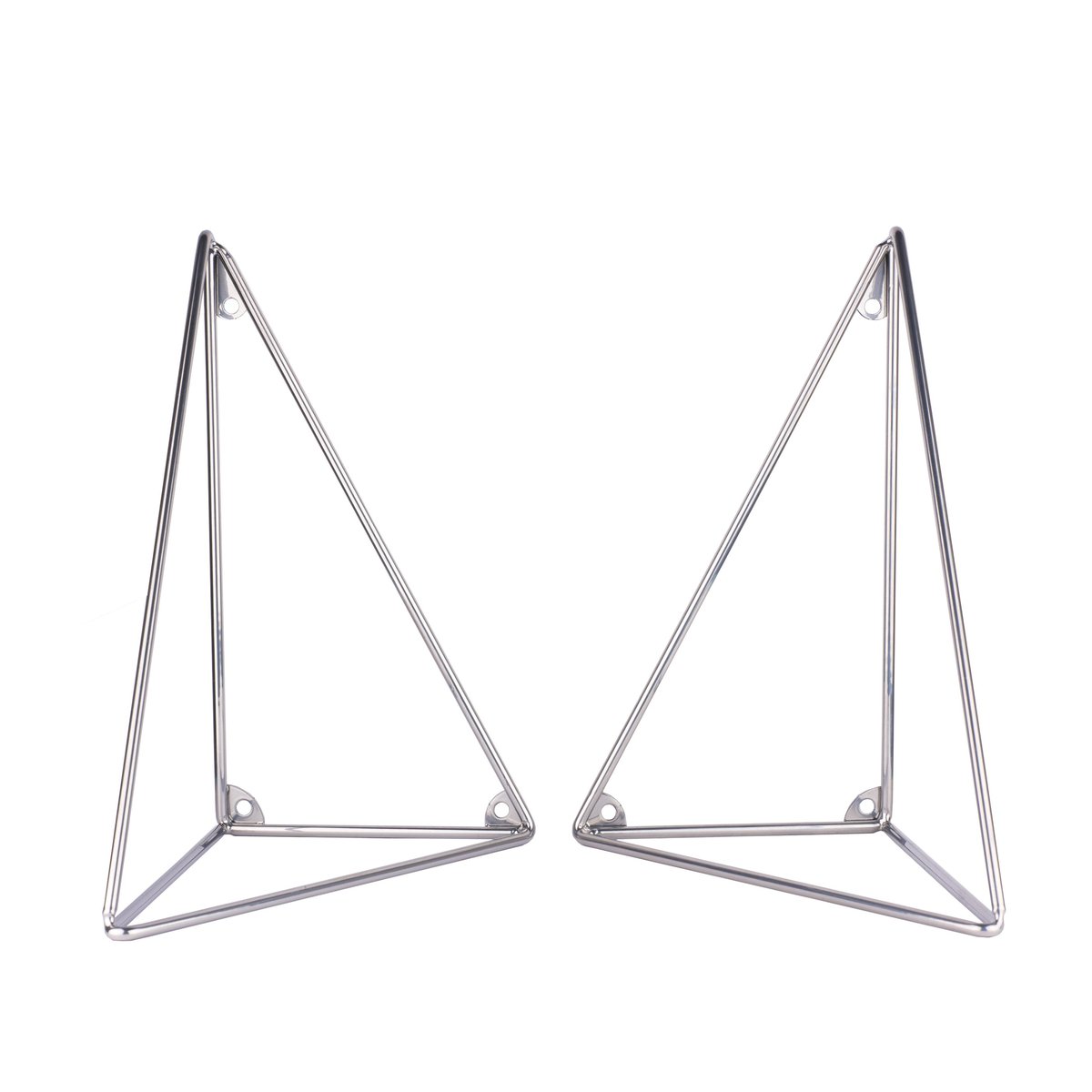 Maze Pythagoras steunen 2-pack chroom | Scandinavisch Interieur | Planken & planksystemen | Zilverkleurig