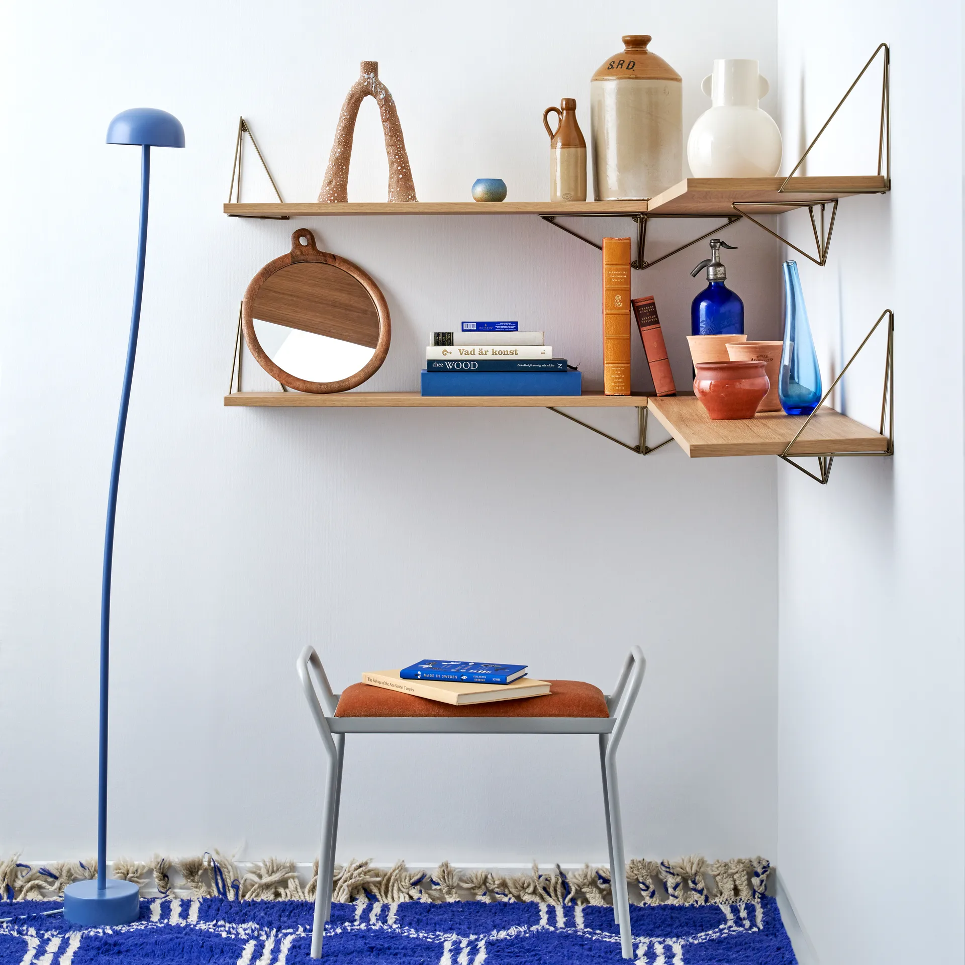 Pythagoras steunen 2-pack, messing Maze