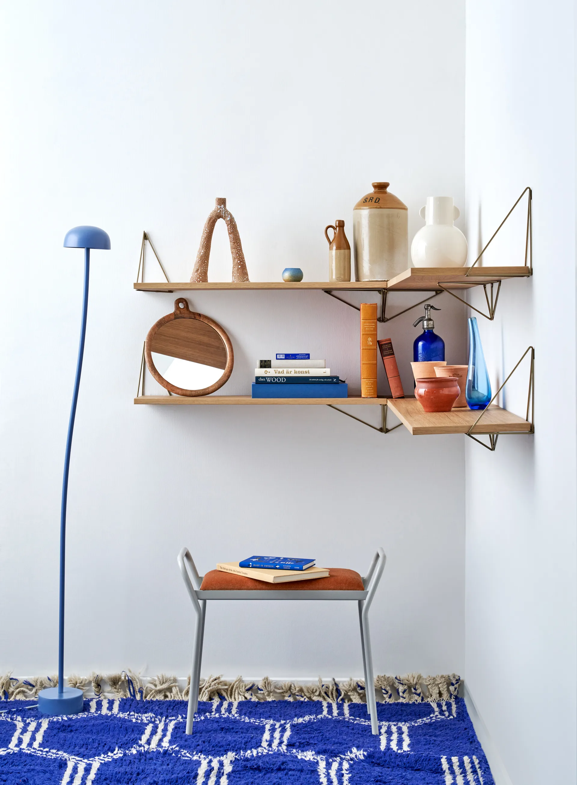 Pythagoras steunen 2-pack, messing Maze