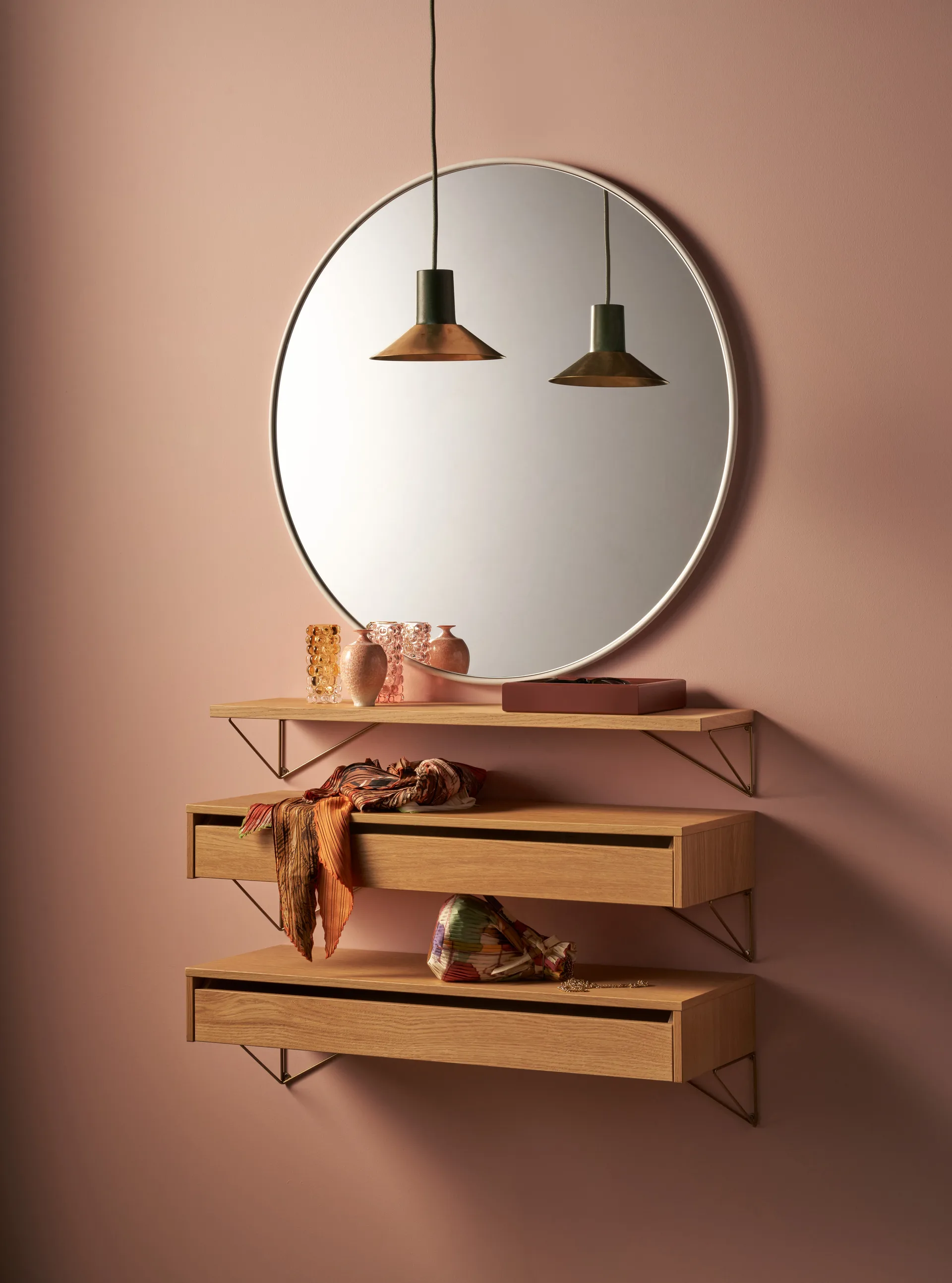 Pythagoras steunen 2-pack, messing Maze