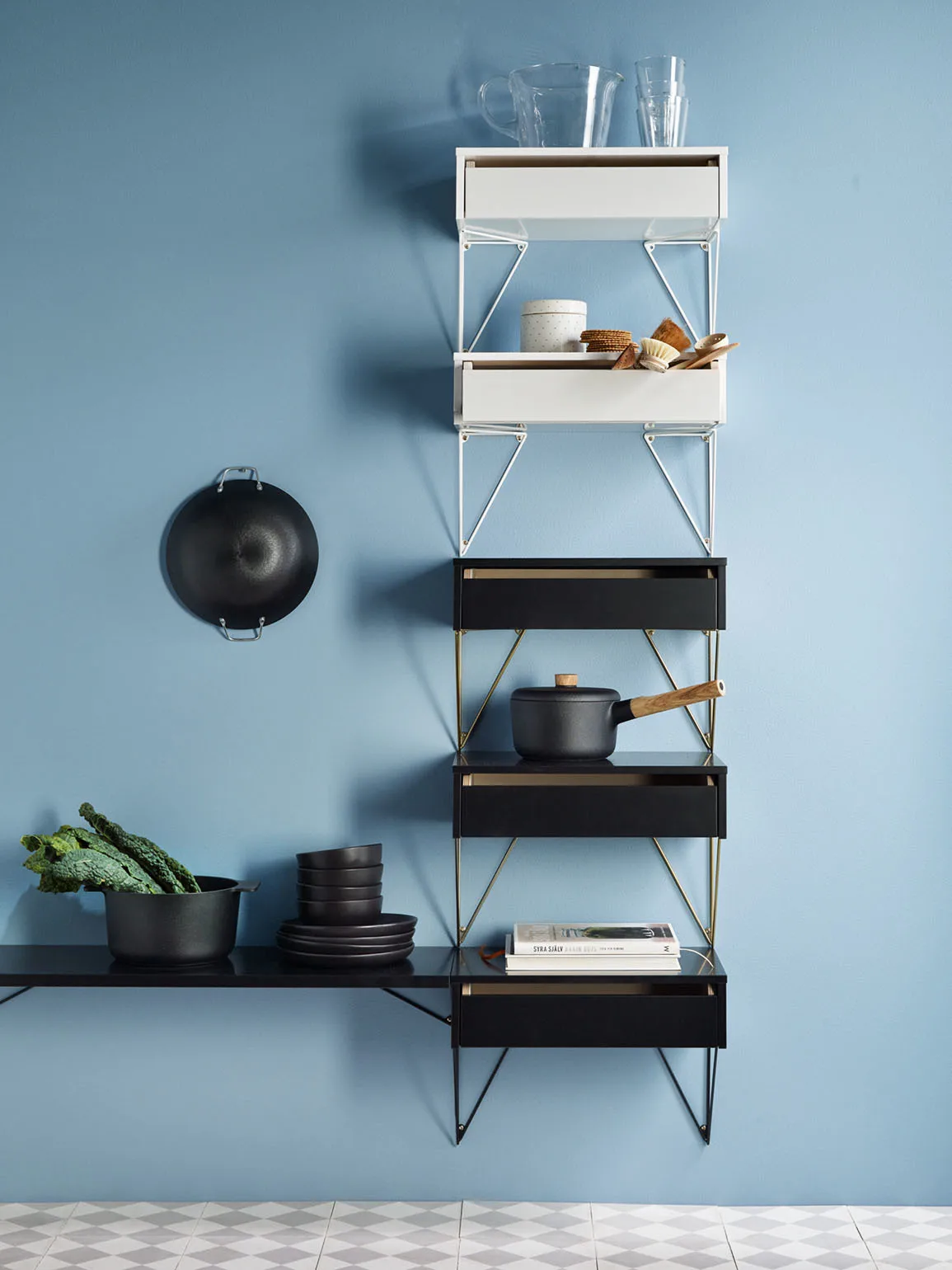 Pythagoras steunen 2-pack, wit Maze