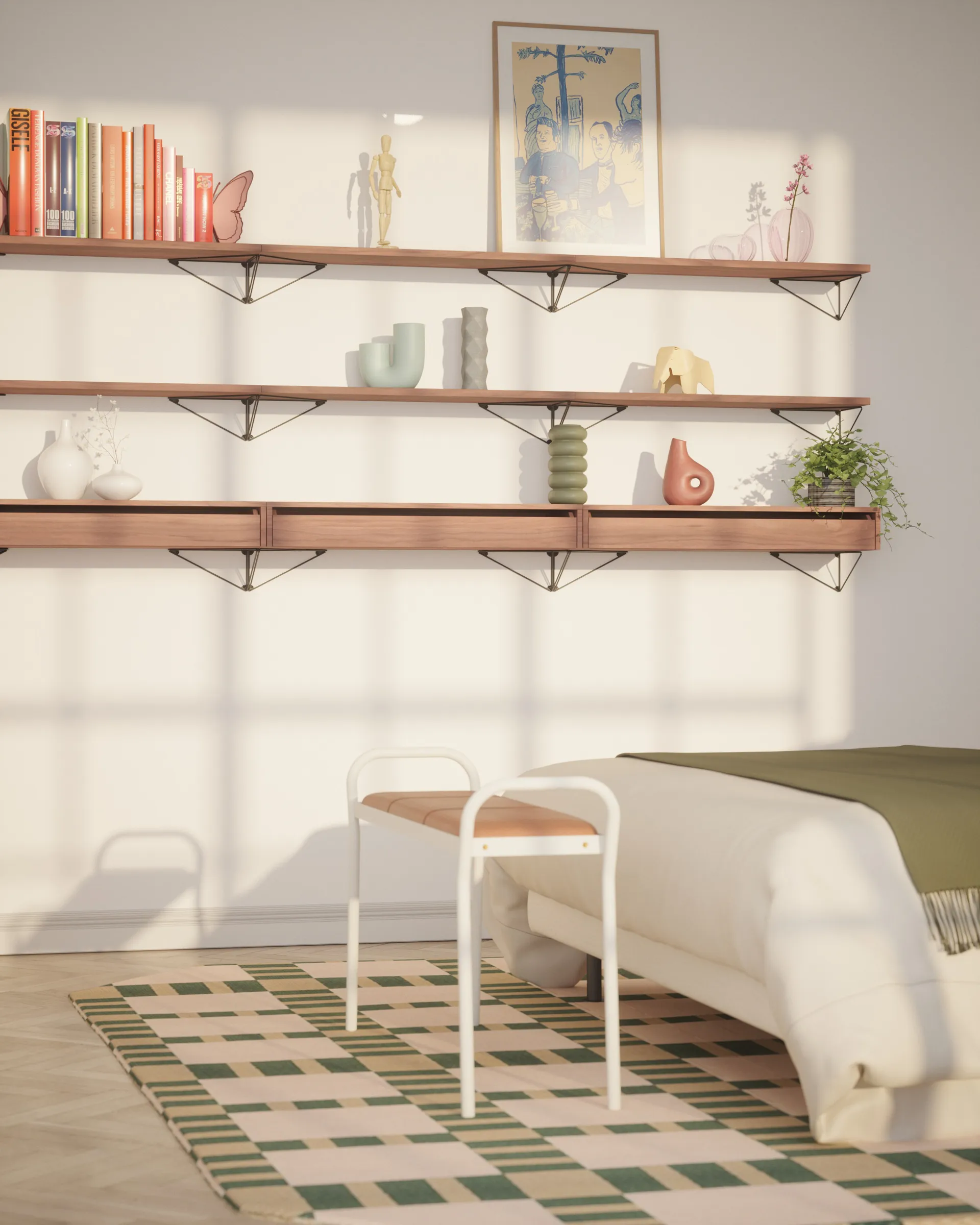 Pythagoras steunen 2-pack, zwart Maze