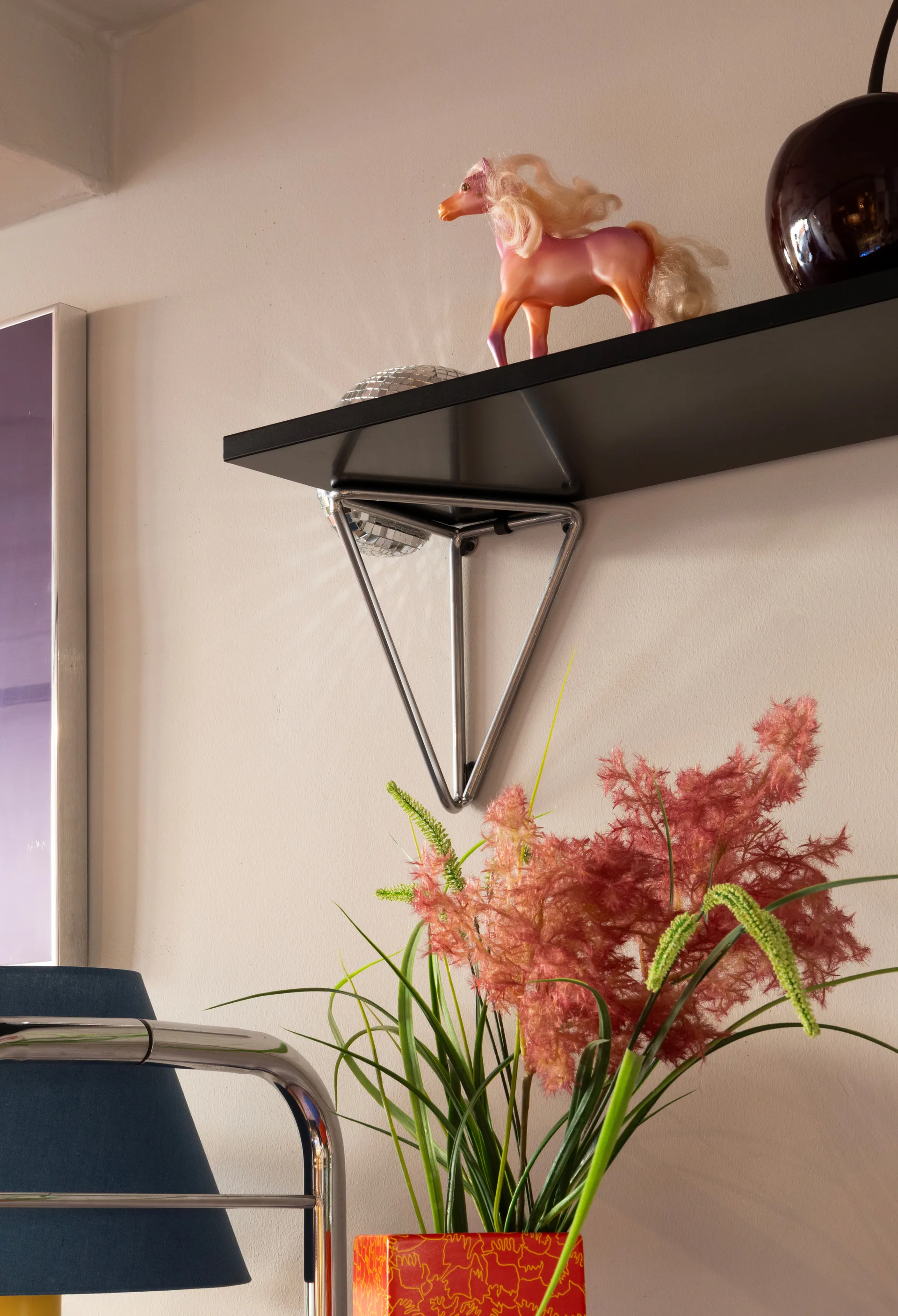 Pythagoras XL Beugels 2-pack, Chrome Maze