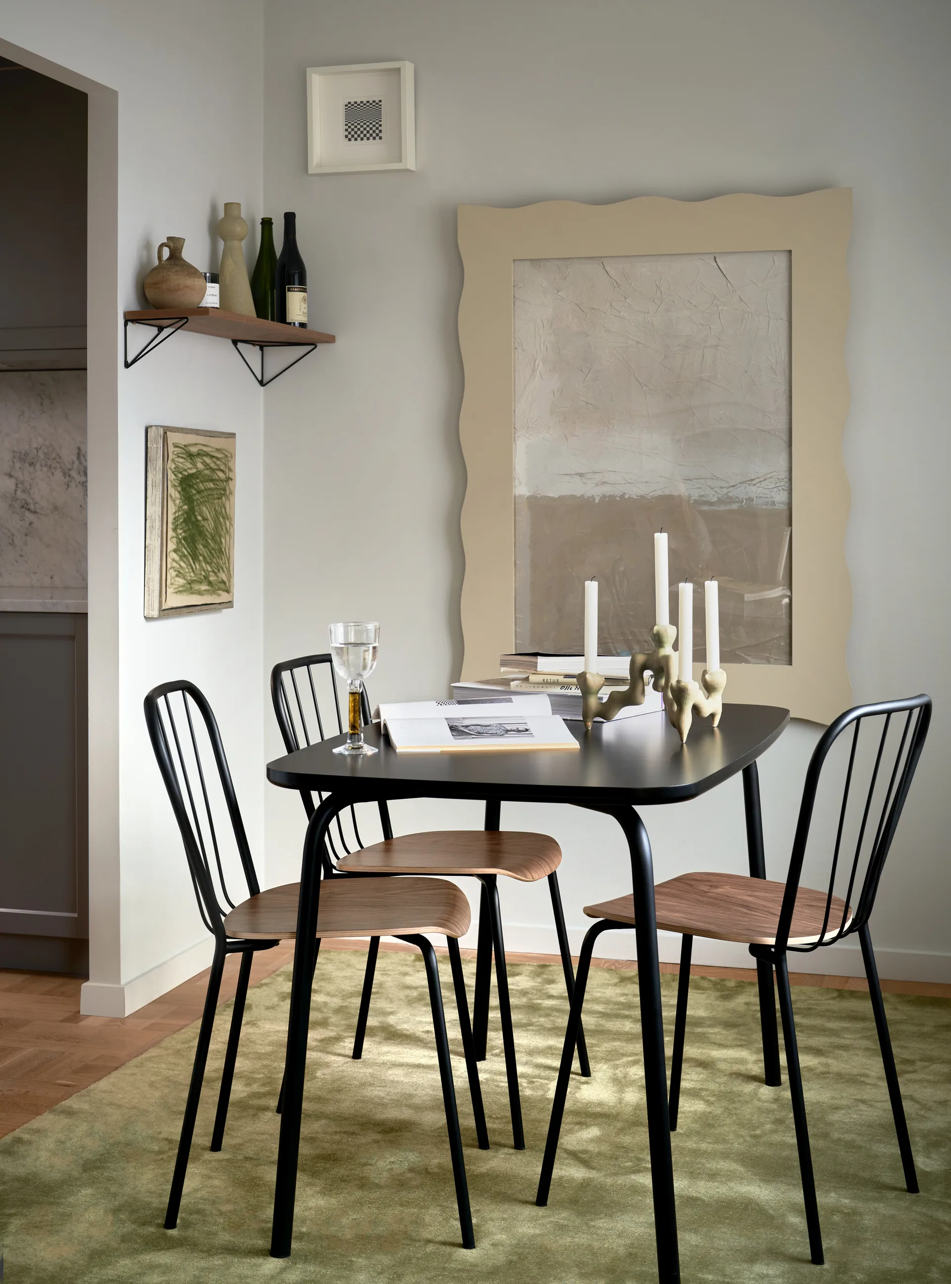 Same Chair stoel, Zwart-walnoot Maze