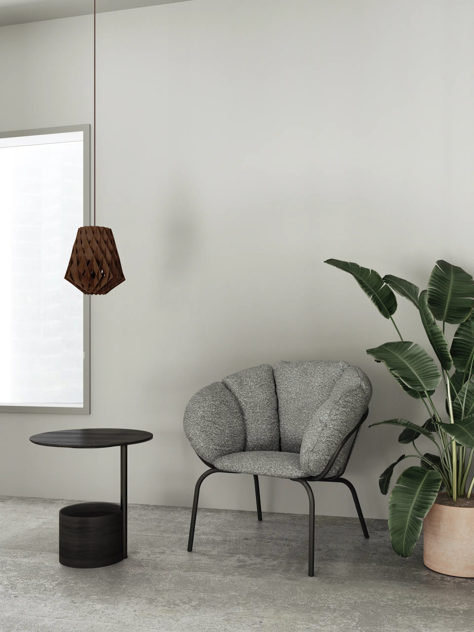 Same Easy fauteuil, Black-taupe Maze