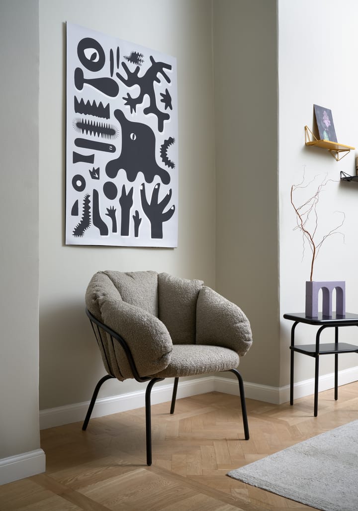 Same Easy fauteuil, Black-taupe Maze