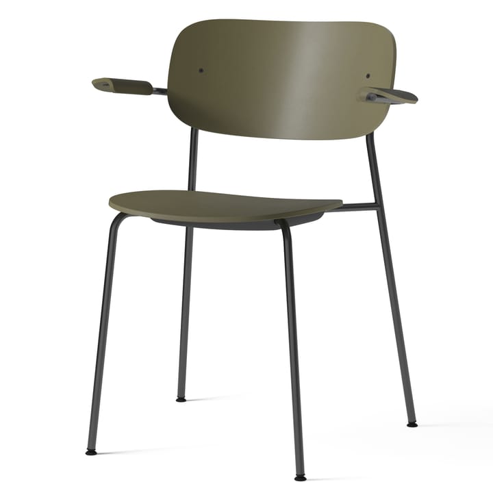 Co eettafelstoel met armleuningen - Olive-kunststof - MENU