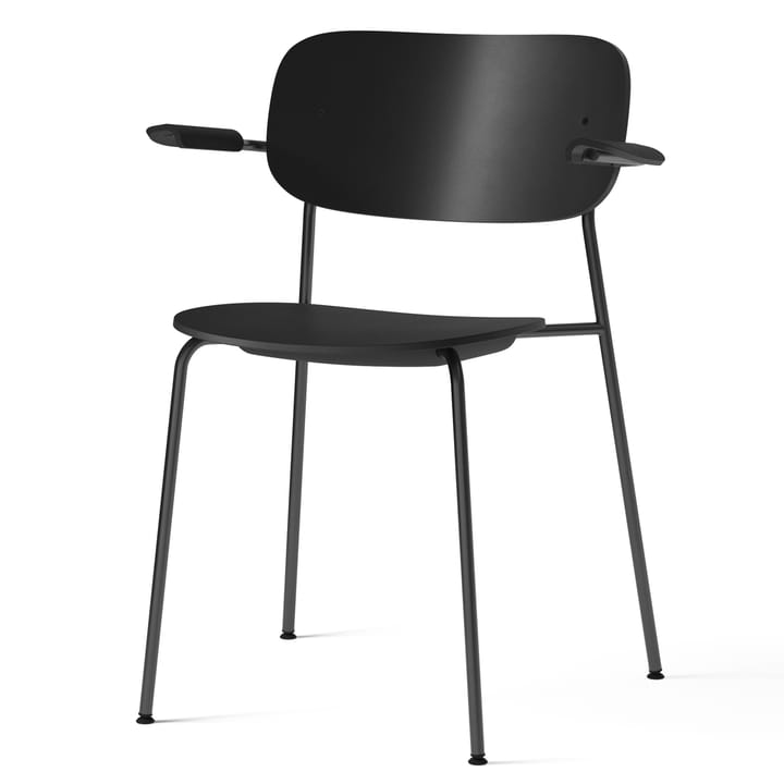 Co eettafelstoel met armleuningen - Zwart-kunststof - MENU