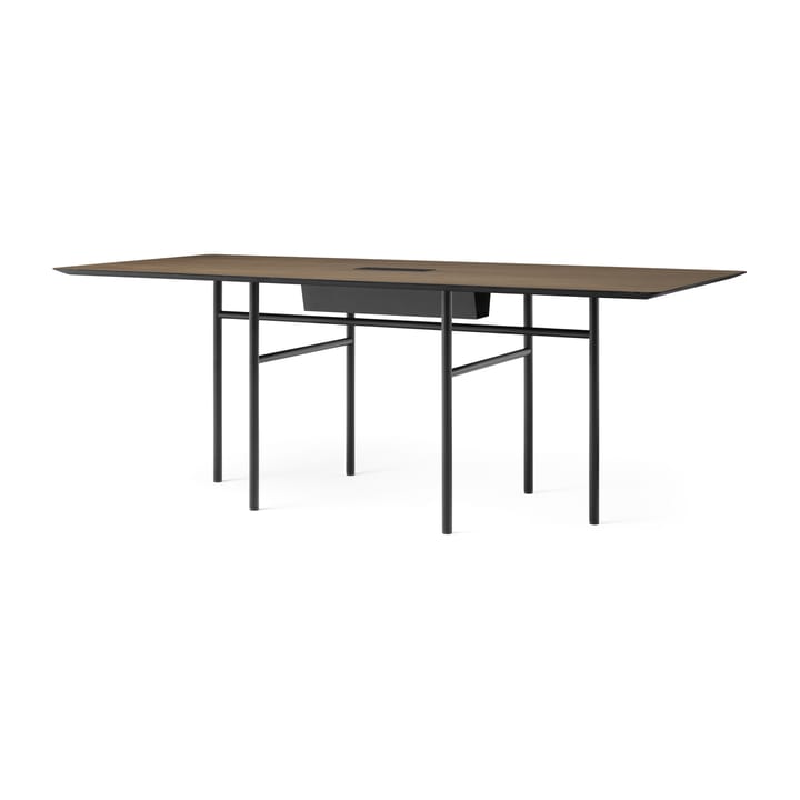 Snaregade Conference table vergadertafel - Zwart-donkergebeitst eikenhout 90x200 cm - MENU