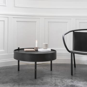 Turning tafel - zwartgebeitst essen-messing - MENU