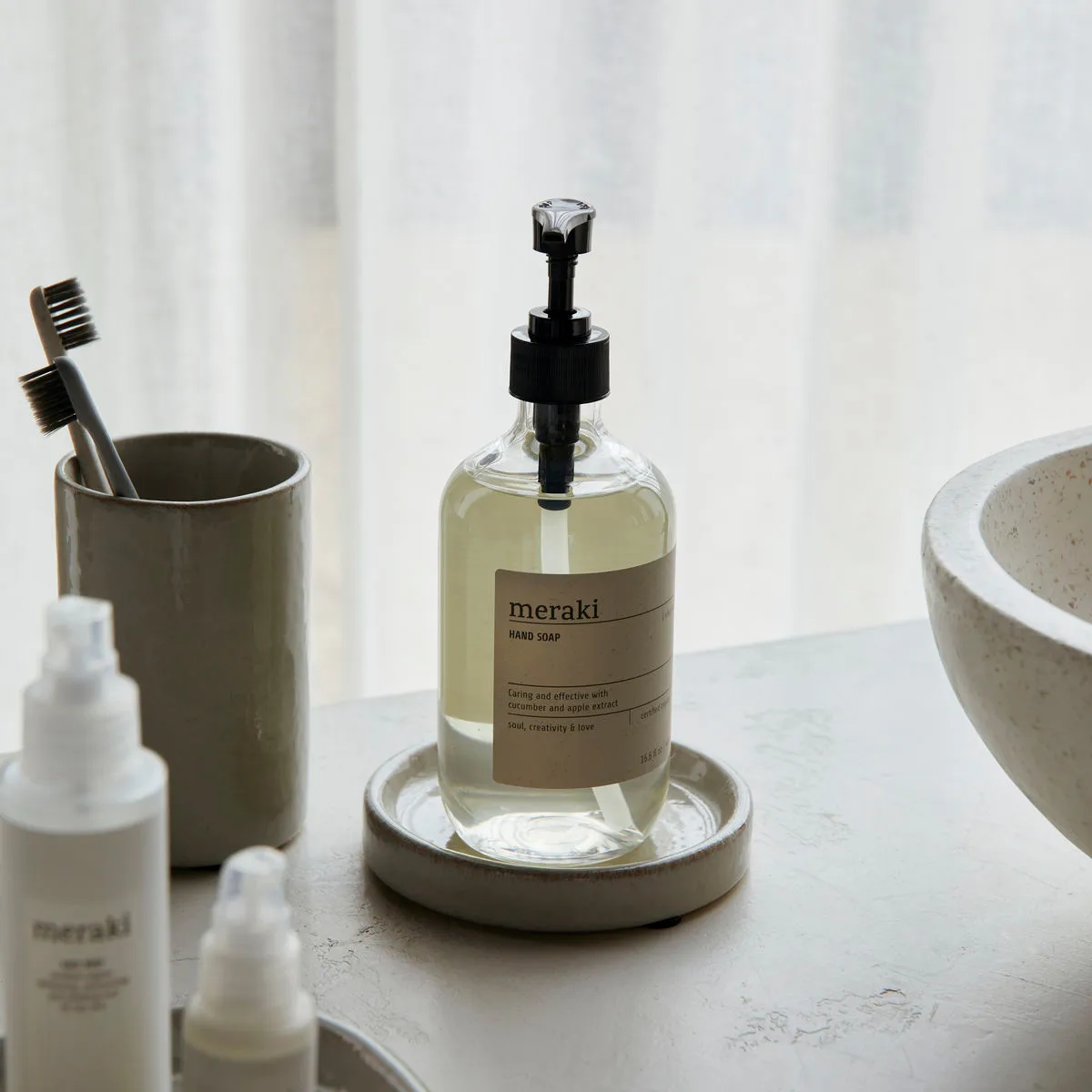 Datura zeephouder Ø12,5 cm, Shellish grey Meraki