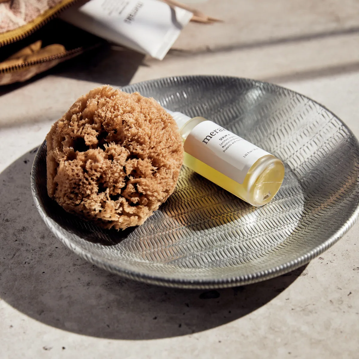 Malva dienblad Ø20 cm, Antiek zilver Meraki