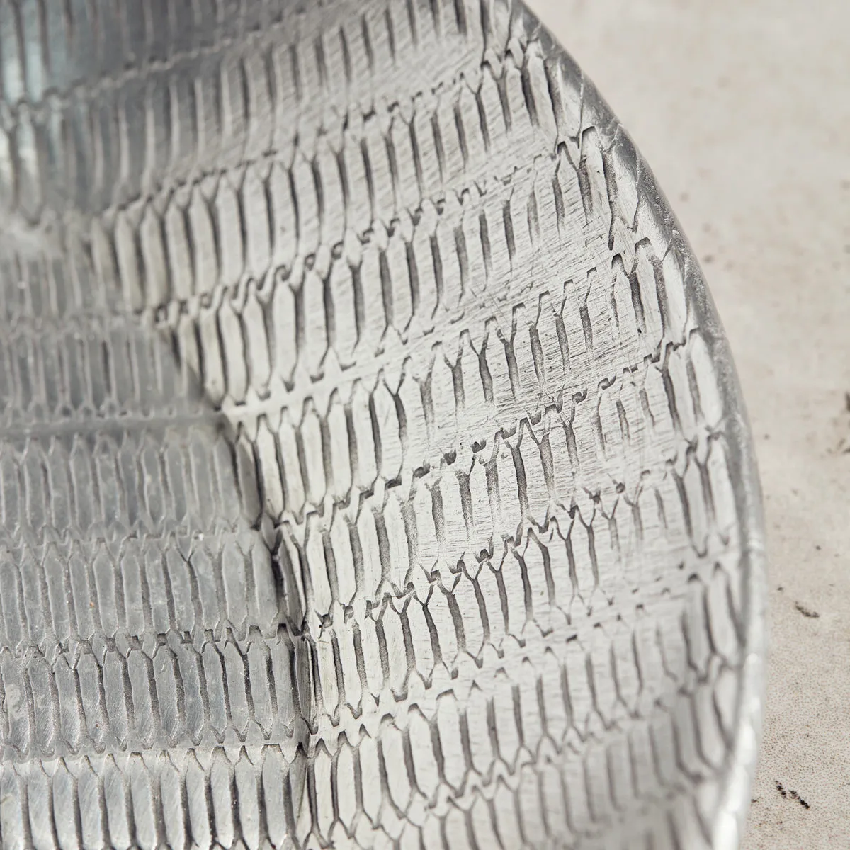 Malva dienblad Ø20 cm, Antiek zilver Meraki