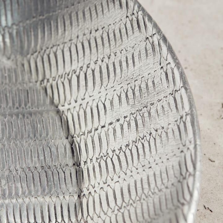Malva dienblad Ø20 cm, Antiek zilver Meraki