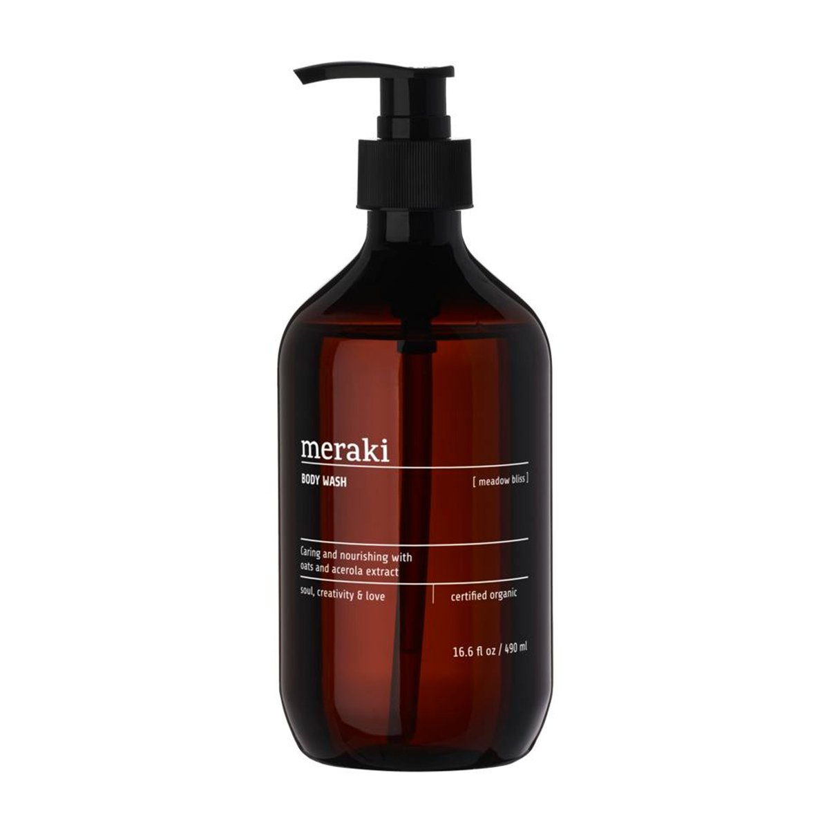 Meraki bodywash 490 ml Meadow bliss | Scandinavisch Interieur | Zepen & crèmes | Bruin