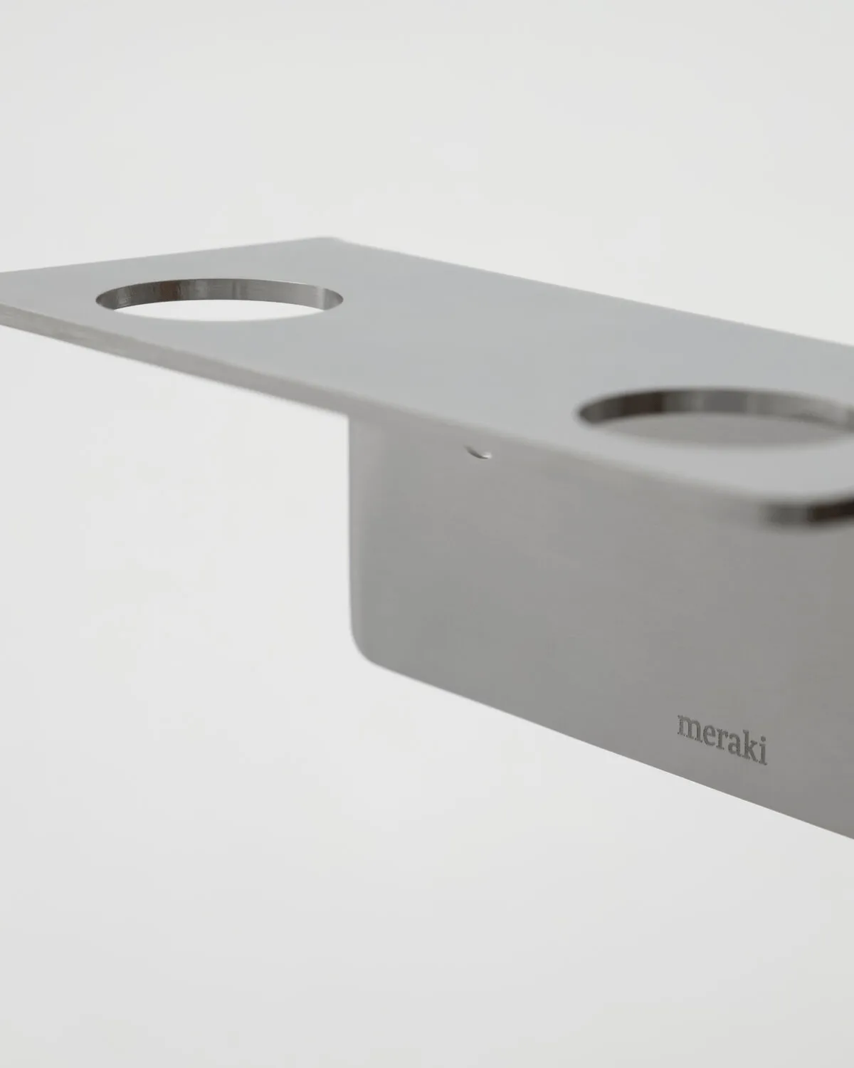 Meraki flessenhanger, Geborsteld zilverkleurig, voor 2 flessen Meraki