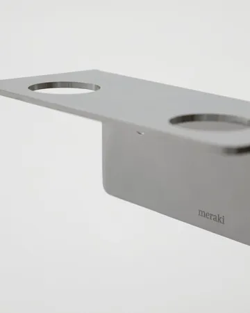 Meraki flessenhanger - Geborsteld zilverkleurig, voor 2 flessen - Meraki