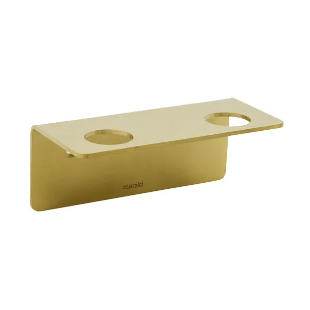 Meraki flessenhanger - Geborstelde messingafwerking, voor 2 flessen - Meraki