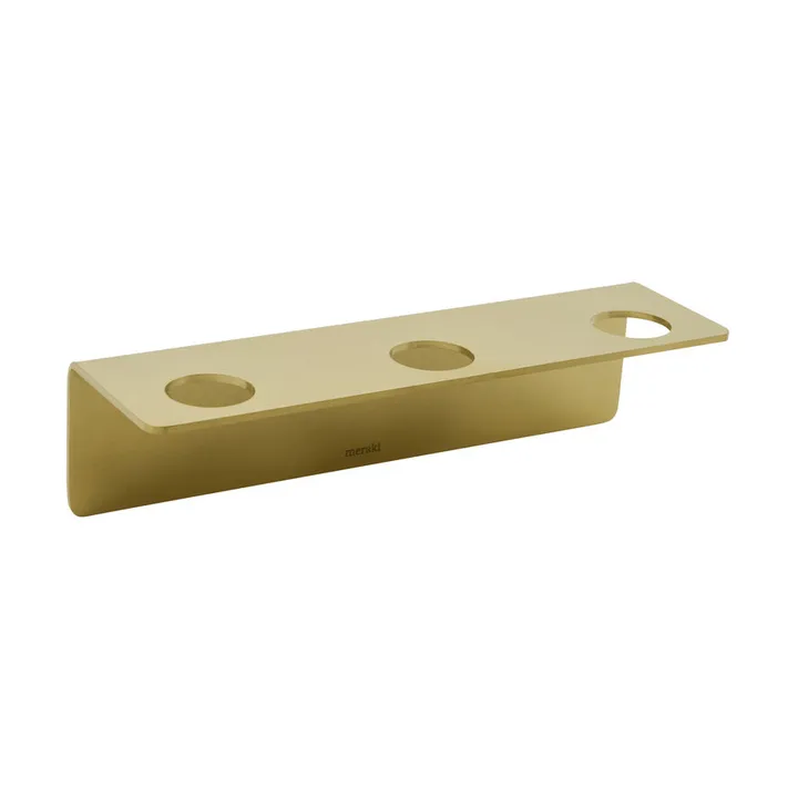 Meraki flessenhanger - Geborstelde messingafwerking, voor 3 flessen - Meraki