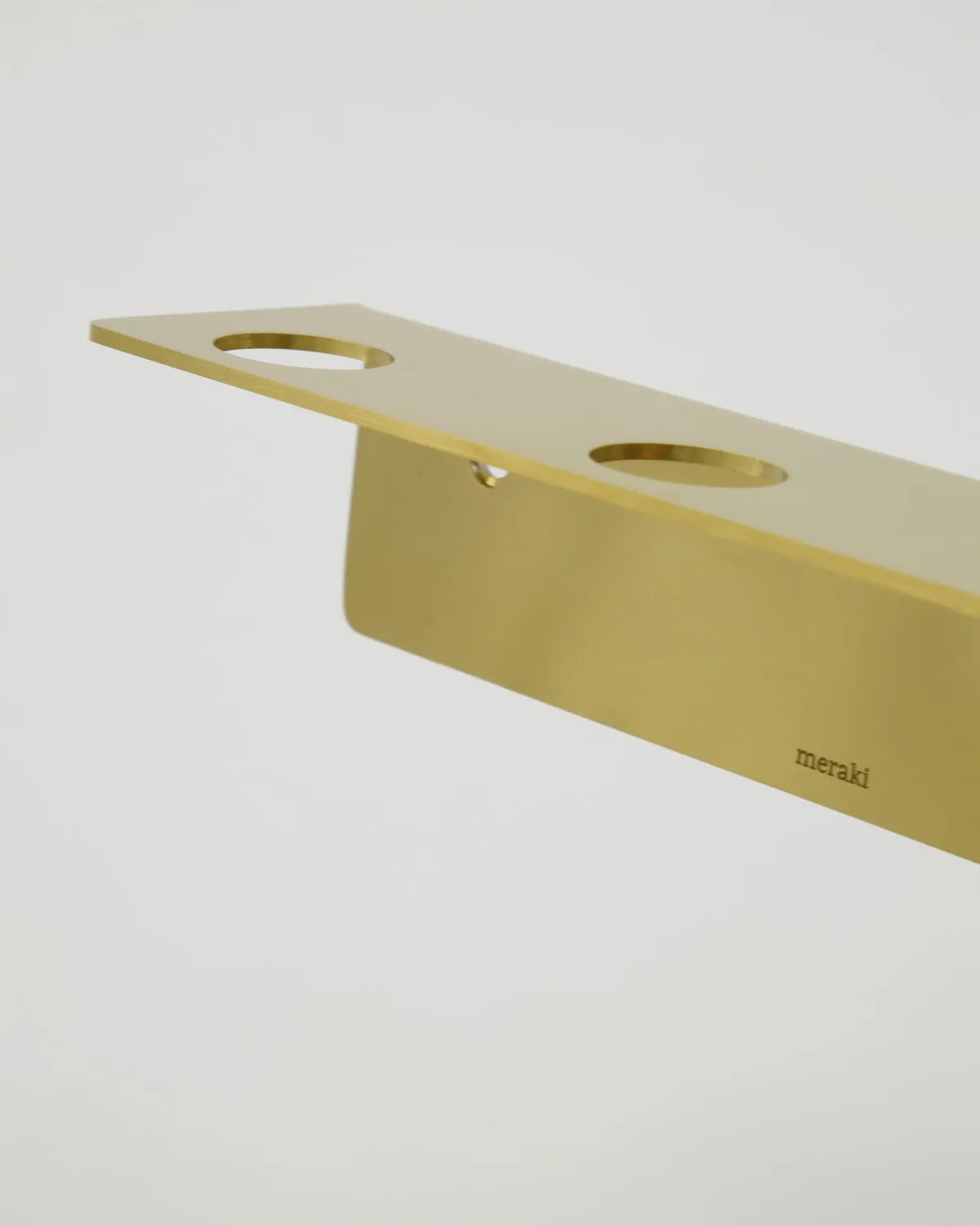 Meraki flessenhanger, Geborstelde messingafwerking, voor 3 flessen Meraki