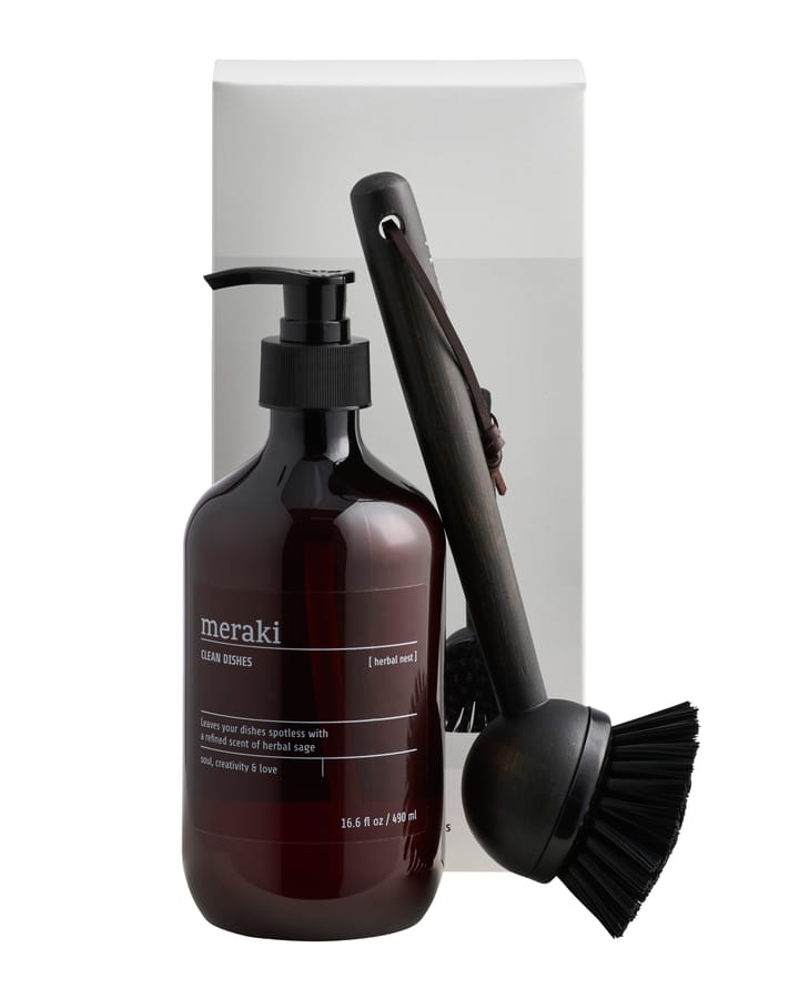 Meraki geschenkset afwasmiddel en afwasborstel, Herbal nest Meraki