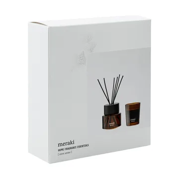 Meraki geschenkset geurstokjes en geurkaars - Silent Amber - Meraki