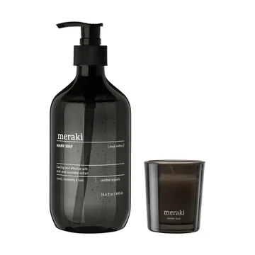Meraki geschenkset handzeep en geurkaars - Deep valley-Amber dust - Meraki