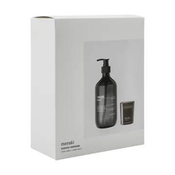 Meraki geschenkset handzeep en geurkaars - Deep valley-Amber dust - Meraki