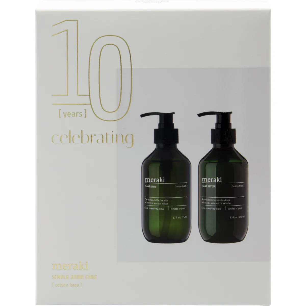 Meraki geschenkset, handzeep en handlotion, Cotton Haze Meraki