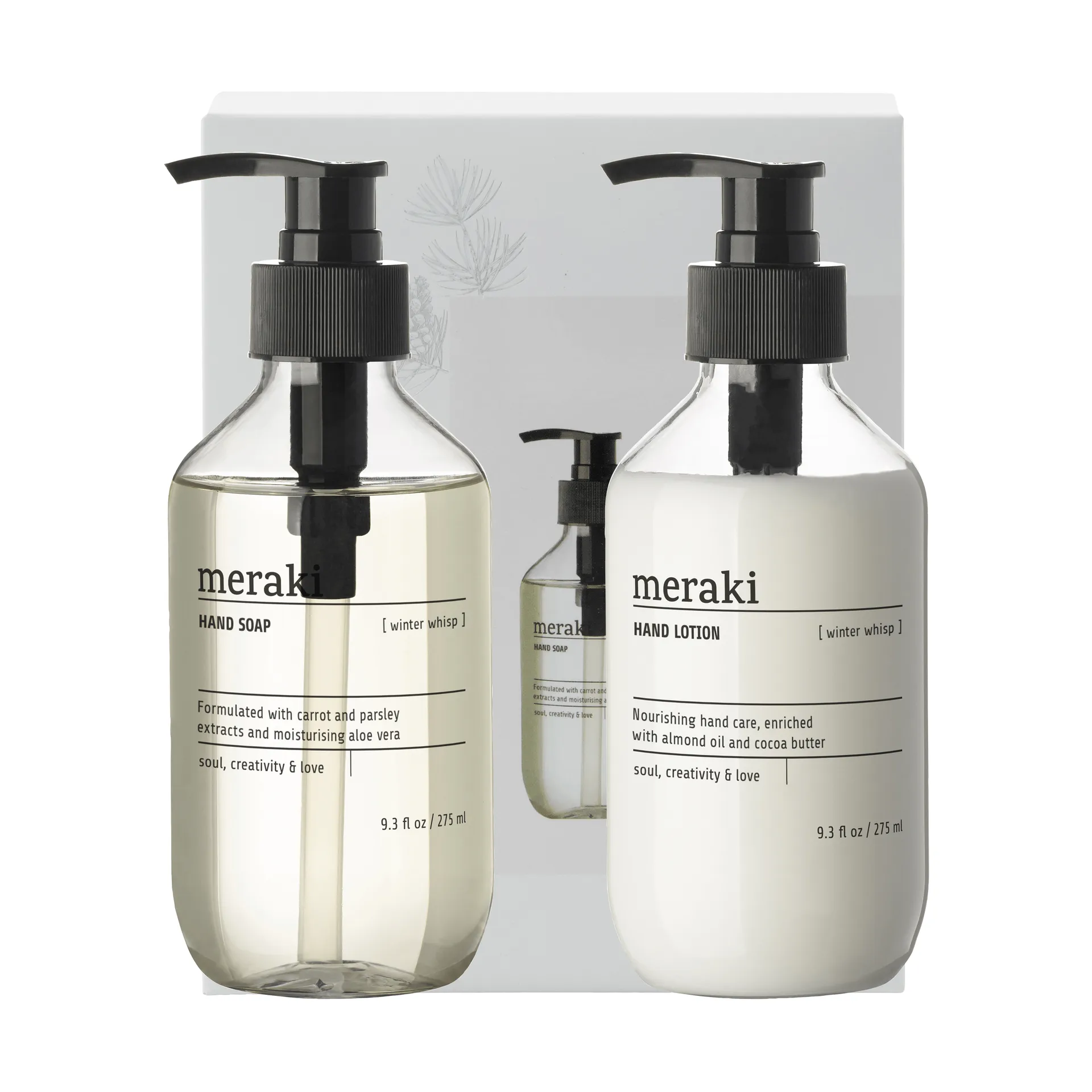 Meraki geschenkset handzeep en handlotion, Winter Whisp Meraki