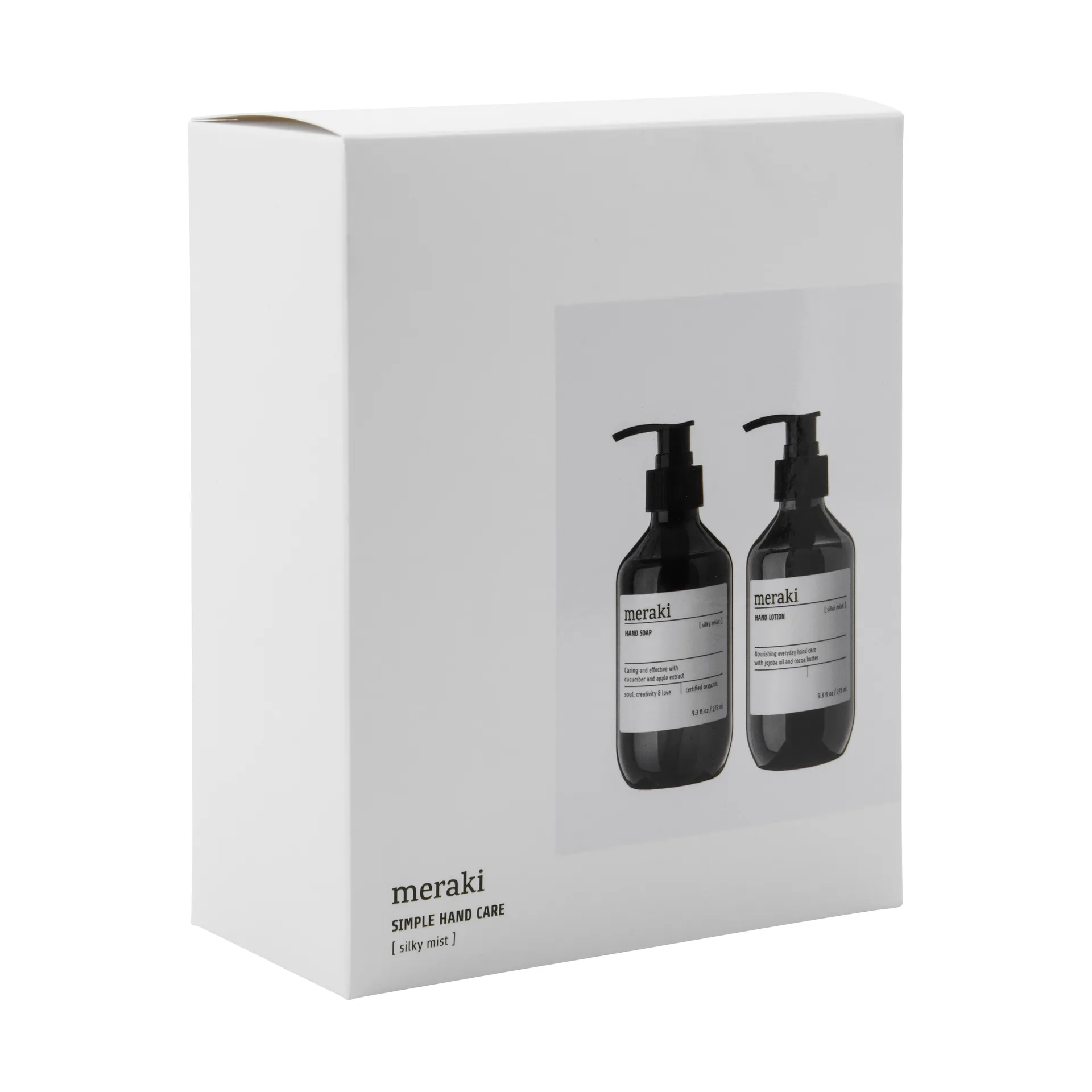 Meraki geschenkset, handzeep en handlotion, Zijdezachte Mist Meraki