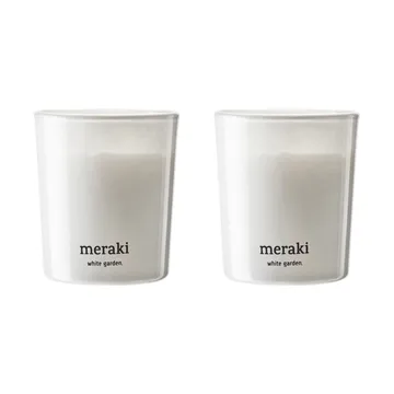 Meraki geurkaars 12 uur 2-pack - White garden - Meraki