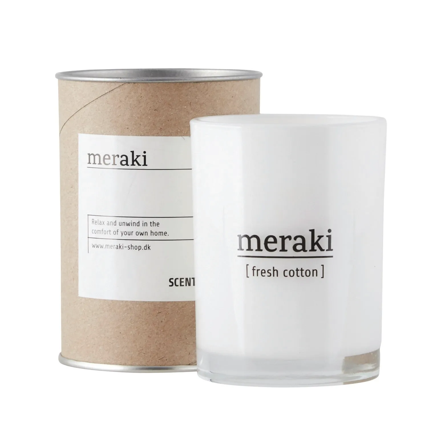 Meraki geurkaars 12 uur, fris katoen Meraki