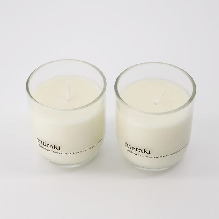 Meraki geurkaars 22 uur 2-pack, Forest rain Meraki