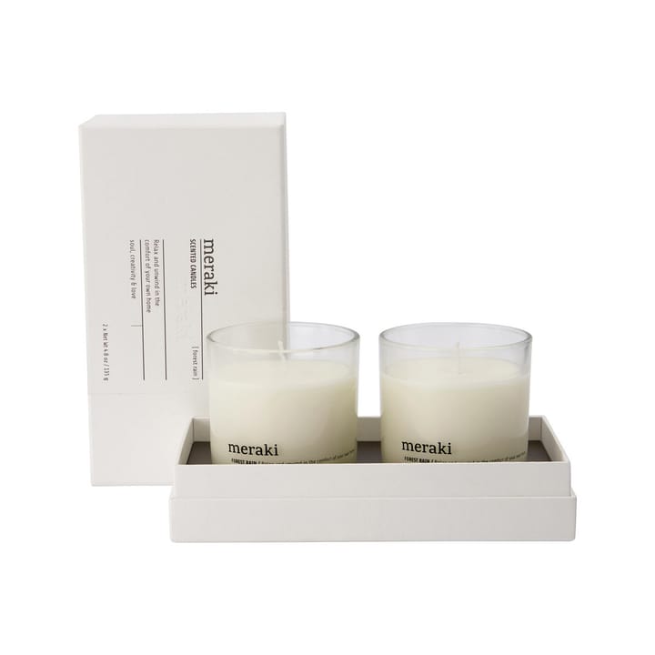 Meraki geurkaars 22 uur 2-pack, Forest rain Meraki