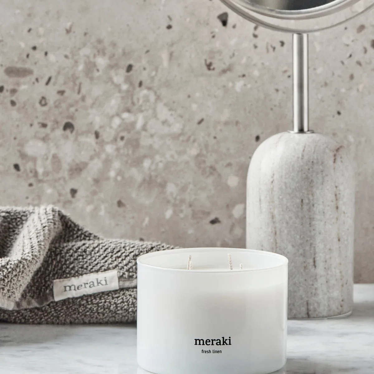 Meraki geurkaars, 32 uur, Fresh linen Meraki