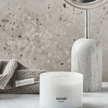 Meraki geurkaars, 32 uur - Fresh linen - Meraki