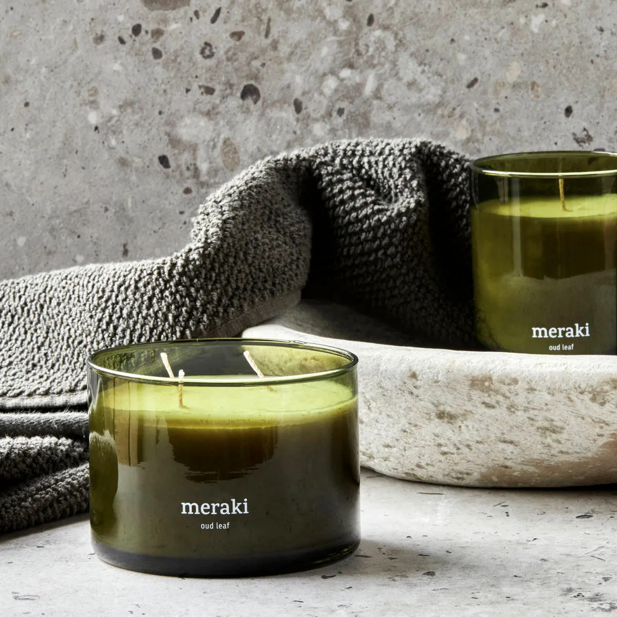 Meraki geurkaars, 32 uur, Oud leaf Meraki