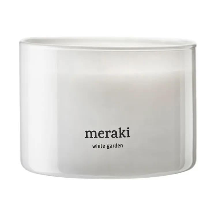 Meraki geurkaars, 32 uur, White garden Meraki