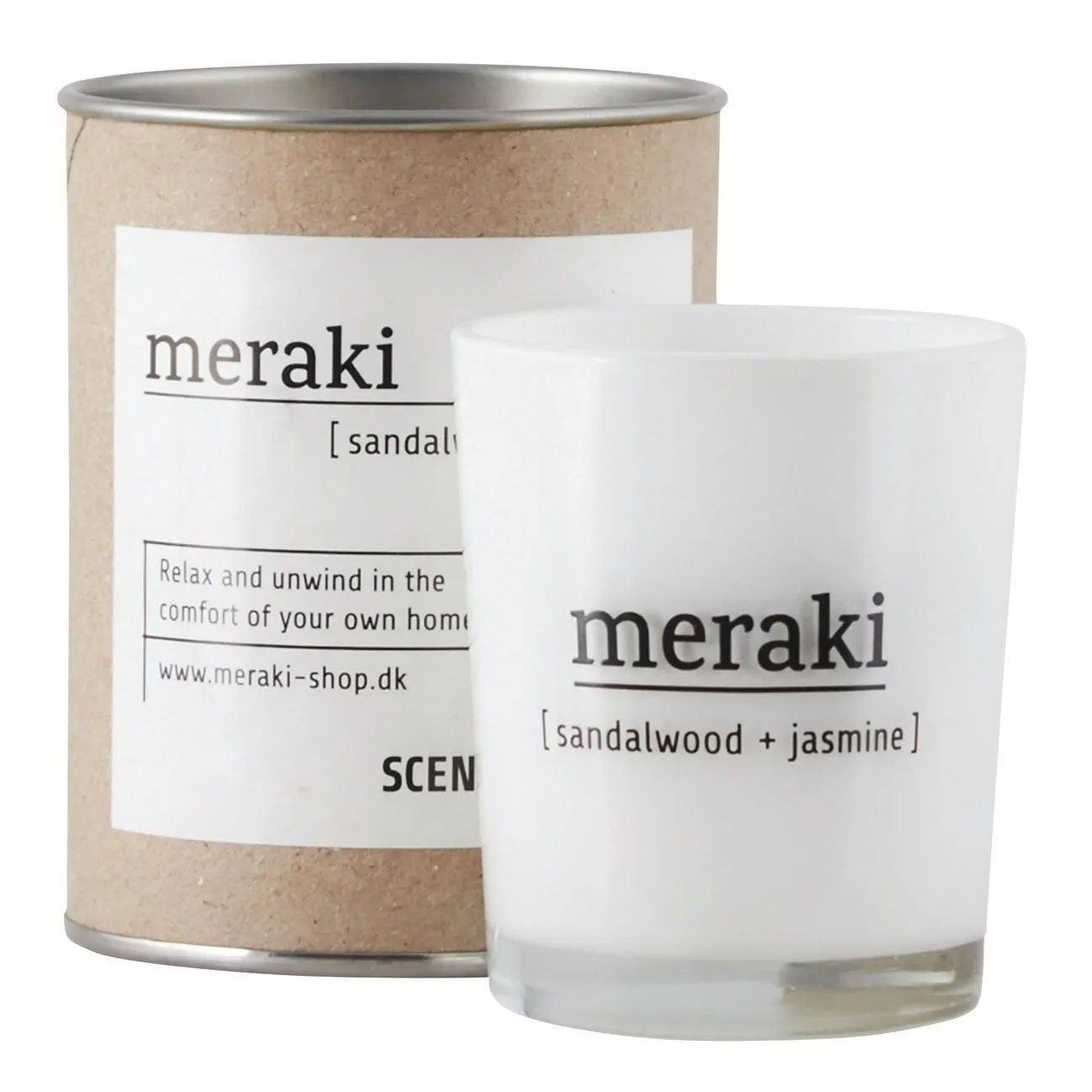 Meraki geurkaars 35 uur, sandelhout-jasmijn Meraki