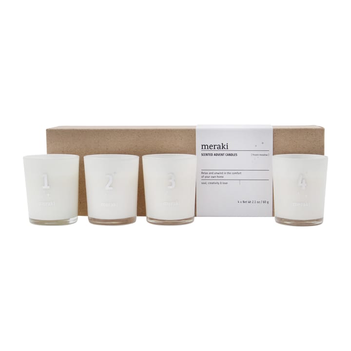 Meraki geurkaars advent 4-pack - Frozen meadow - Meraki