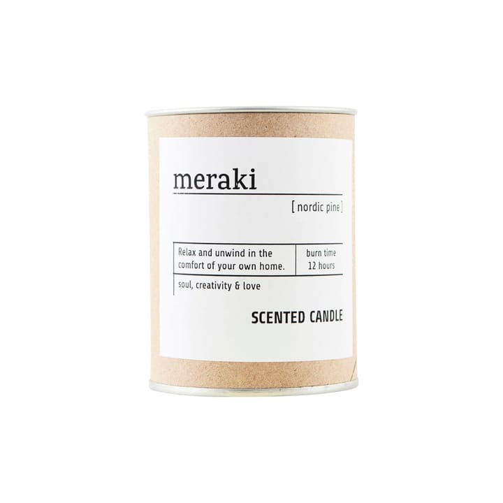Meraki geurkaars bruin glas - 12 uur, nordic pine Meraki