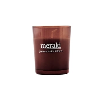 Meraki geurkaars bruin glas - 12 uur - sandcastles & sunsets - Meraki