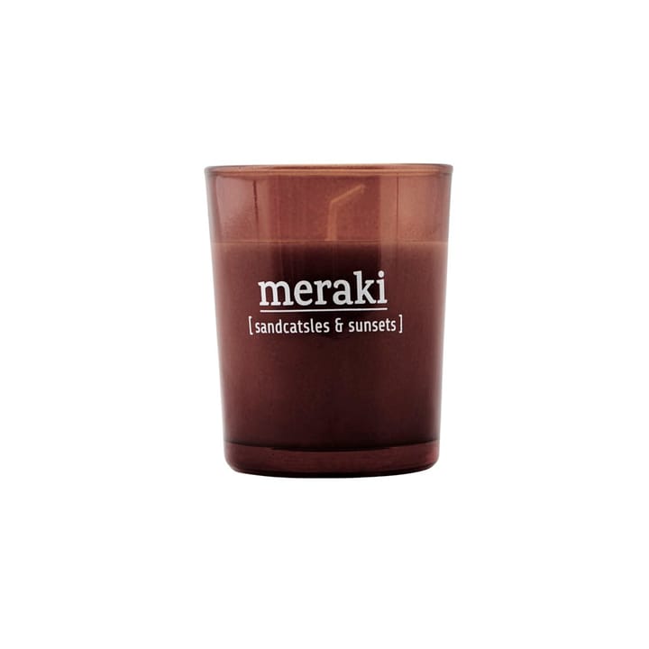 Meraki geurkaars bruin glas - 12 uur - sandcastles & sunsets - Meraki