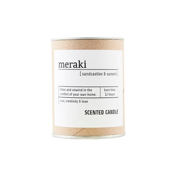 Meraki geurkaars bruin glas - 12 uur - sandcastles & sunsets - Meraki