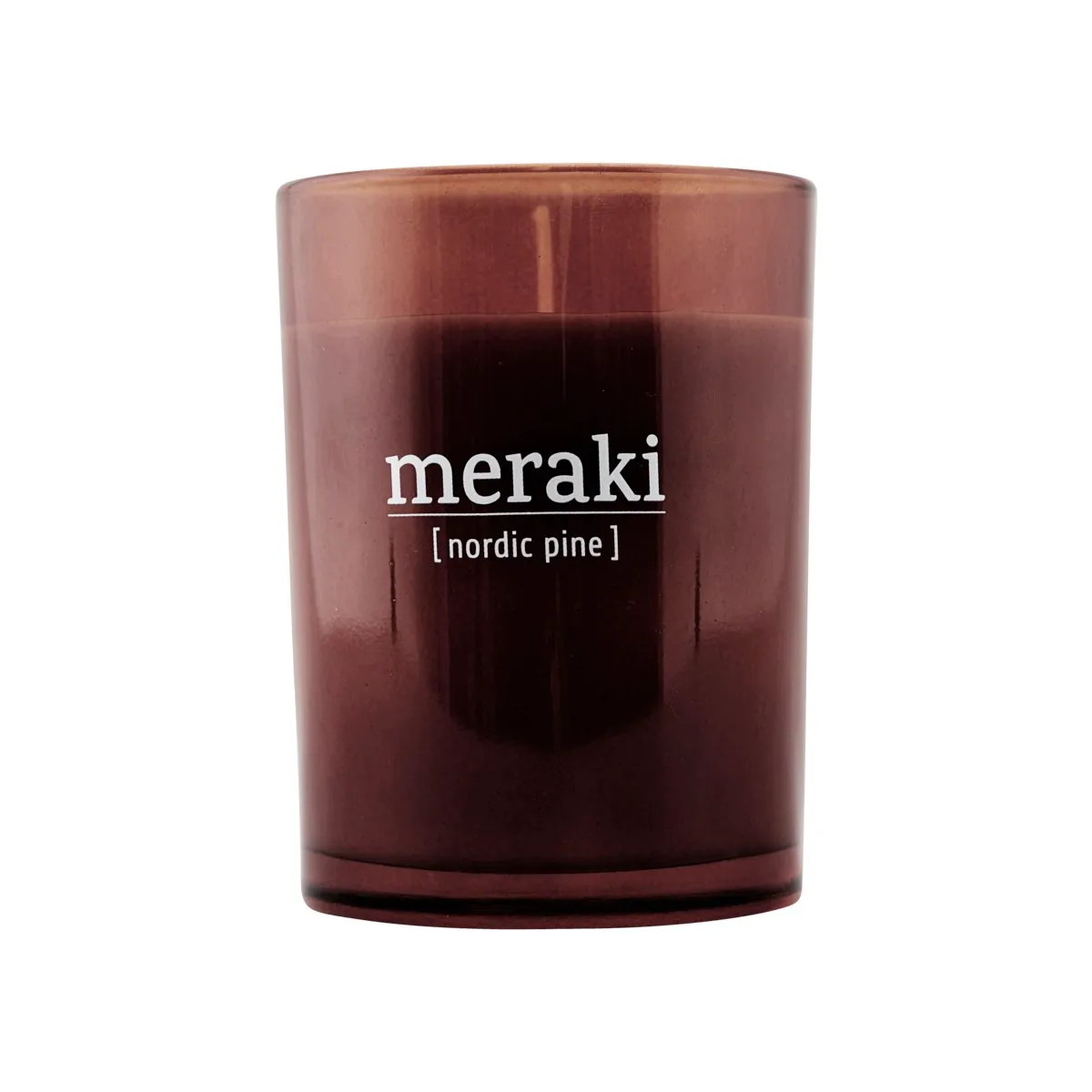 Meraki geurkaars bruin glas - 35 uur, nordic pine Meraki