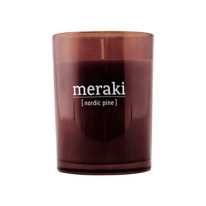 Meraki geurkaars bruin glas - 35 uur - nordic pine - Meraki