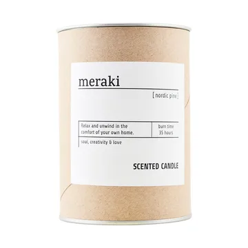 Meraki geurkaars bruin glas - 35 uur - nordic pine - Meraki
