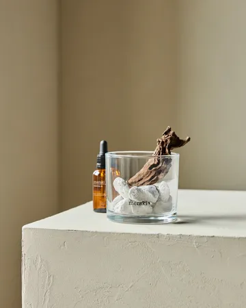 Meraki geurverspreider lavasteen en hout incl. olie - Herbal calm, wit - Meraki