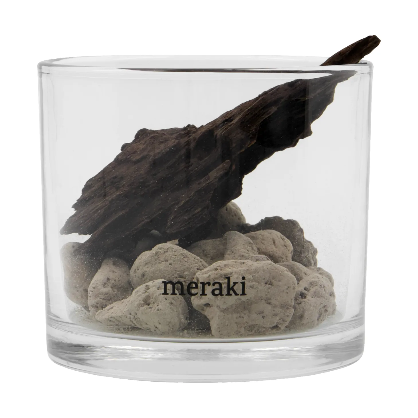 Meraki geurverspreider lavasteen en hout, Zwart Meraki